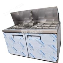 掀盖沙拉台比萨柜不锈钢沙拉比萨保鲜冷藏柜商用不锈钢冷柜