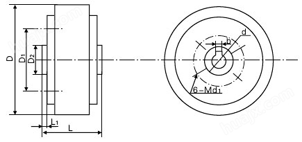 CZK-型空心轴式磁粉制动器
