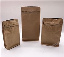 排气阀牛皮纸八边封咖啡包装袋生产厂家